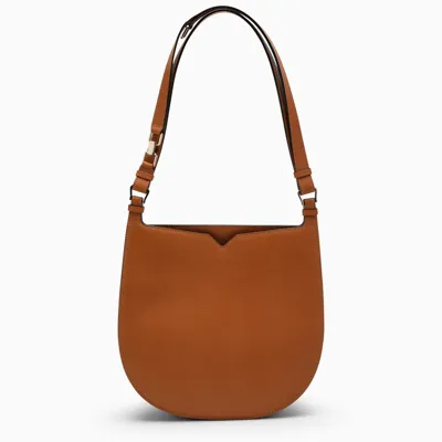 Valextra Brown Hobo Weekend Medium Bag