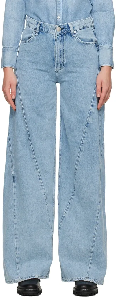 Rag & Bone Blue Sofie Splice Jeans In Alisha