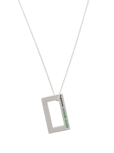 Le Gramme Sterling Silver 3.4g Tsavorite Pendant Necklace