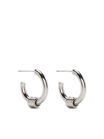 Justine Clenquet Carrie Small Hoop Earrings In Silver