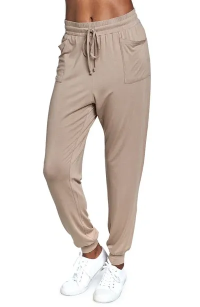 Everly Grey Carmen Jersey Maternity Joggers In Latte