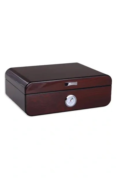 Bey-berk Unisex Gerard 40 Cigar Humidor W/ Hygrometer & Humidistat In Brown