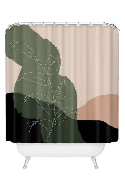 Deny Designs Boho Print Shower Curtain In Beige