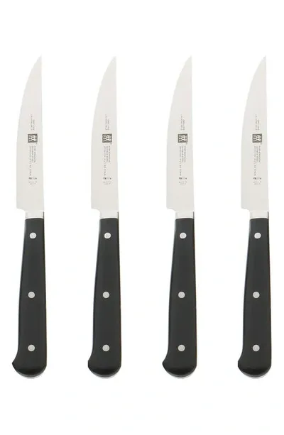 Zwilling 4-piece Porterhouse Steak Knife Set In Black