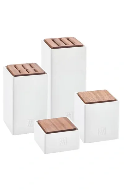 Zwilling 4-piece Ceramic Storage Box Set In White