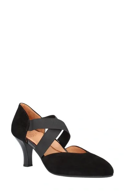 L'amour Des Pieds Bishar Crisscross Pump In Black