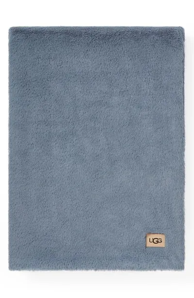 Ugg Marcella Faux Fur Throw Blanket In Chambray