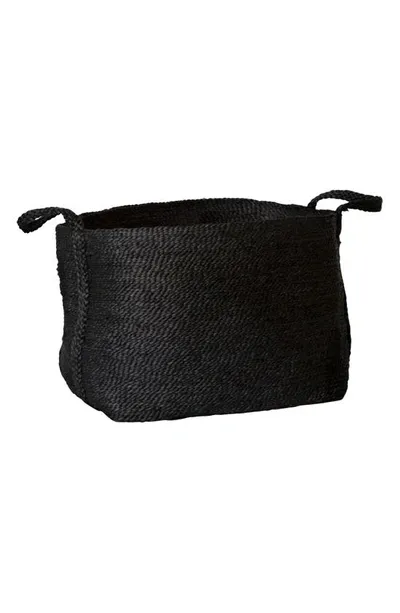 Will And Atlas Jute Basket In Charcoal