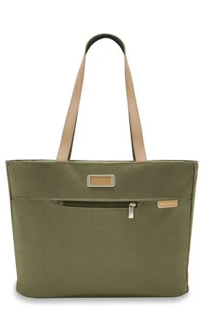 Briggs & Riley Baseline Traveler Tote Bag In Olive