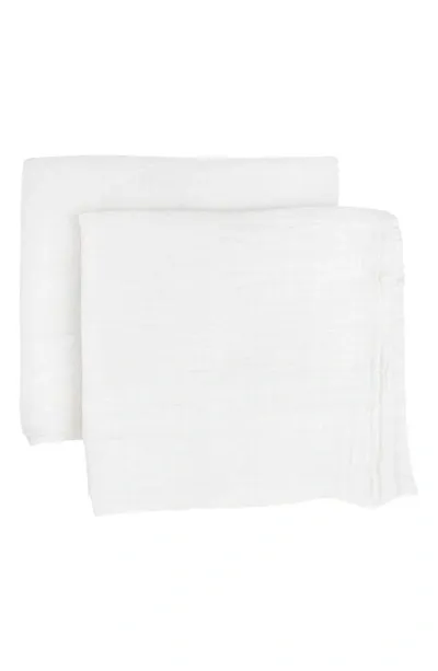 Little Unicorn 2-pack Muslin Swaddle Blanket In White