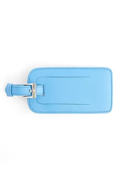 Royce New York Signature Luggage Tag In Light Blue