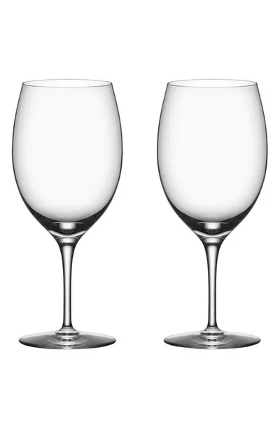 Orrefors Premiere Set Of 2 Cabernet Glasses In Clear