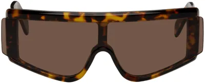 Retrosuperfuture Tortoiseshell Zed Sunglasses In Burnt Havana