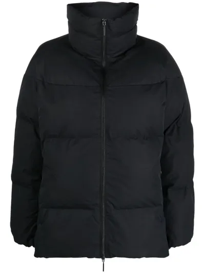 Studio Nicholson Navy Insulated Basel Coat In Blue