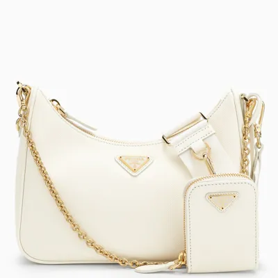 Prada White Affiant Crossbody Bag