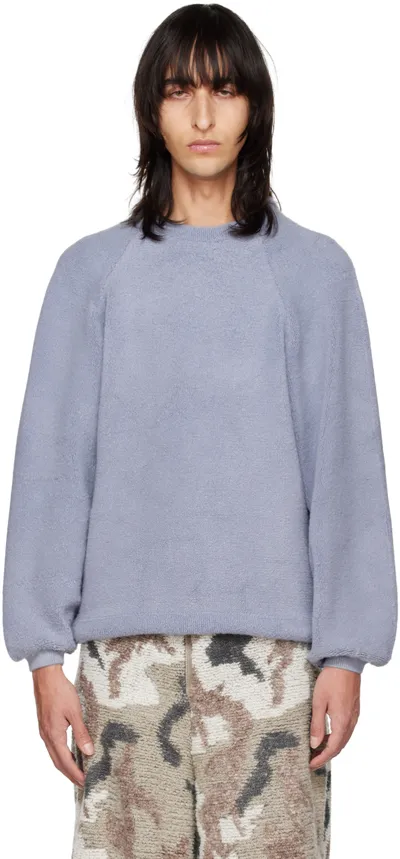 Isa Boulder Ssense Exclusive Blue Towel Sweatshirt In Cornblue