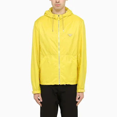 Prada Yellow Re-nylon Technical Jacket In Green