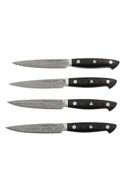 Zwilling Kramer Euroline Damascus Collection 4-piece Steak Knives Set In Stainless Steel