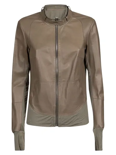 Liven Leather Jacket In Verde