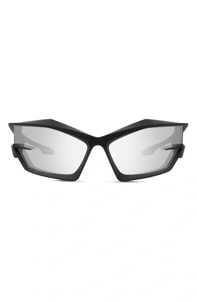 Givenchy Black 3d Giv Cut Sunglasses In Matte Black