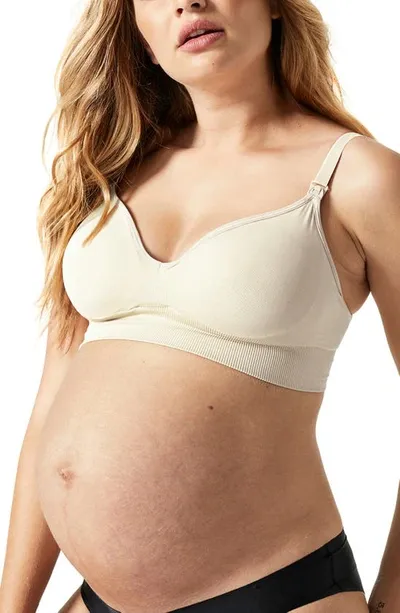 Blanqi Maternity Body Cooling Nursing Bra In Bone