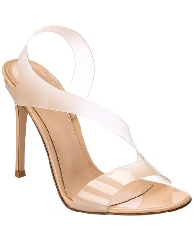 Gianvito Rossi Metropolis 105 Vinyl Sandal In Cream