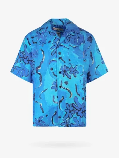 Marni Flaminia Flaminia Viscose Shirt In Azure