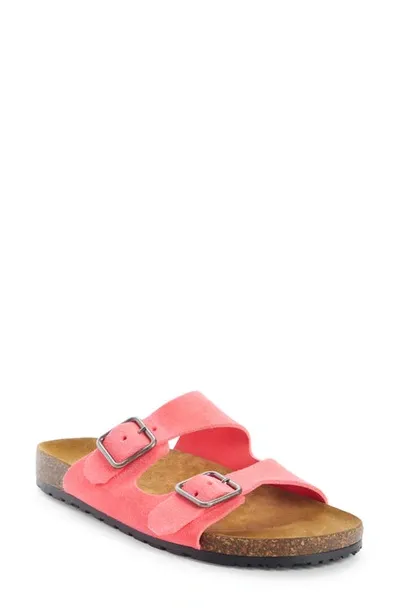 Saint Laurent Jimmy Dual-buckle Slide Sandals In Pink