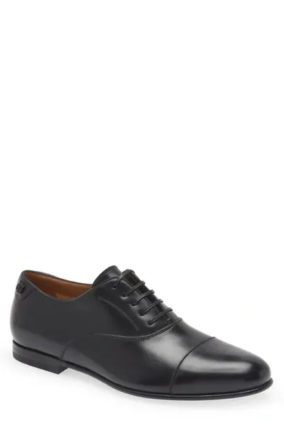 Ferragamo Gillo Cap Toe Oxford In Black