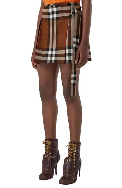 Burberry Micaela Skirt In Dark Birch Brown