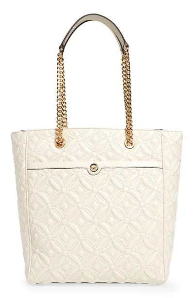 Michael Michael Kors Blaire Large North-south Chain Tote Bag In Light Cream