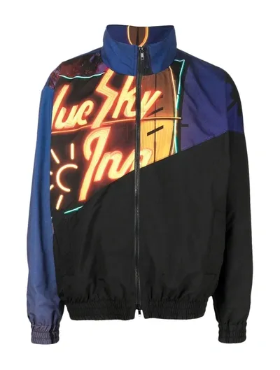 Blue Sky Inn Graphic Print Bomber Jacket In Multicolour