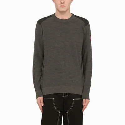 Canada Goose Dartmouth Cordura-panelled Merino Wool Sweater In Iron Grey