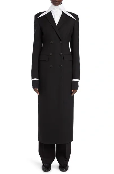 The Row Evy Long Double-breasted Coat In Black