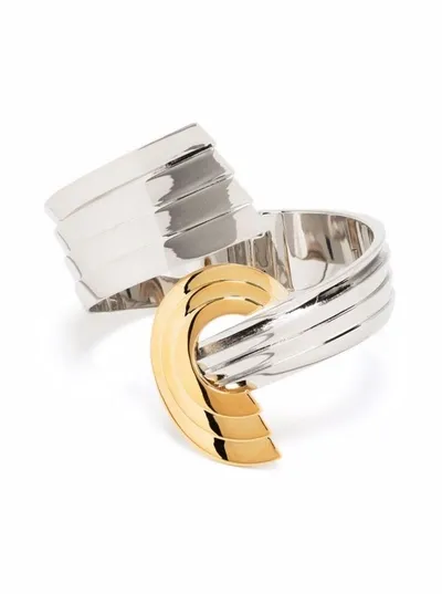 Leda Madera Meryl Brass Rigid Bracelet In Metallic