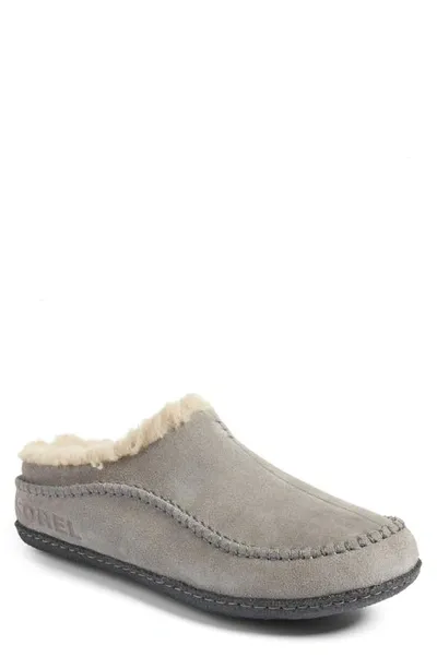 Sorel Falcon Ridge Ii Scuff Slipper In Quarry Black