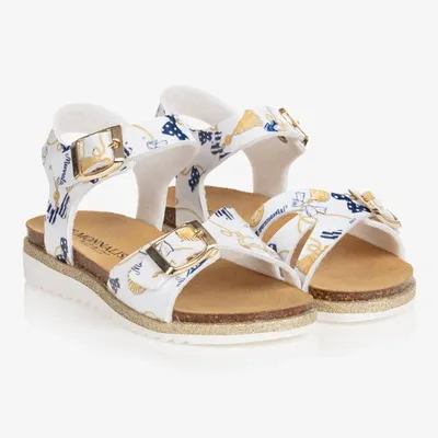 Monnalisa Kids' Girls White Cherry Sandals