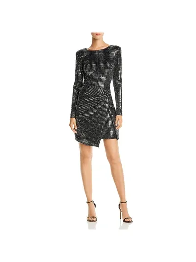 Aqua Sequined Hologram Dress - Exclusive In Black