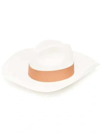 Borsalino Sophie Ribbon-detail Sun Hat In Brown