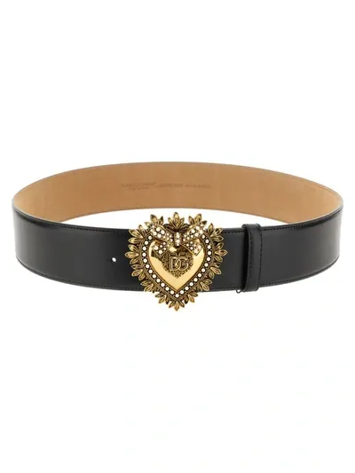 Dolce & Gabbana Devotion Belt In Black