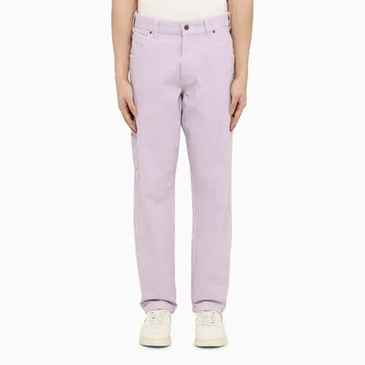 Dickies Lilac Striped Trousers In Purple