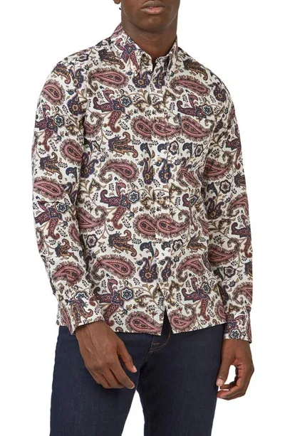 Ben Sherman Men's Eastern Paisley-print Shirt In White