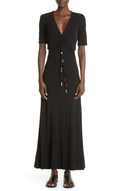 Altuzarra Panya Ruched Maxi Dress In Black