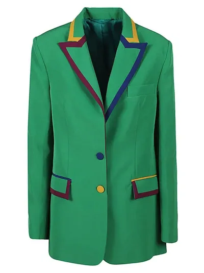 Alessandro Enriquez Single-breasted Jacket In Green