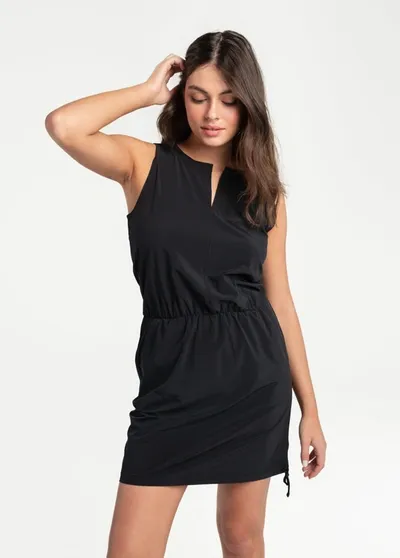 Lole Momentum Sleeveless Dress In Black Beauty