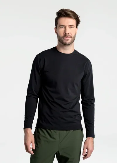 Lole Performance Wool Long Sleeve In Black Beauty