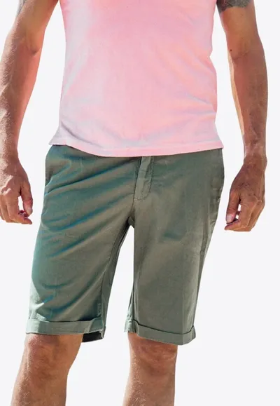 Les Canebiers Aiguiers Chino Shorts In Khaki