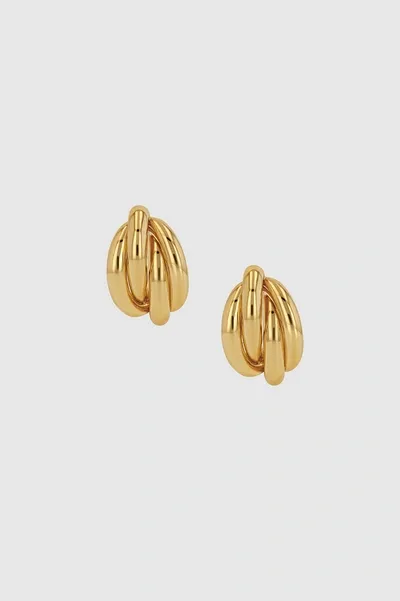 Anine Bing Knot Earrings In 14k Gold