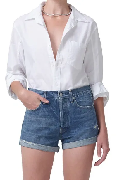 Citizens Of Humanity Kayla Shrunken Shirt In White