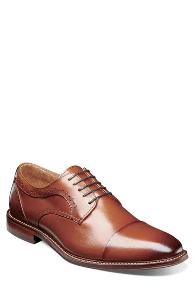 Stacy Adams Darren Cap Toe Derby In Cognac